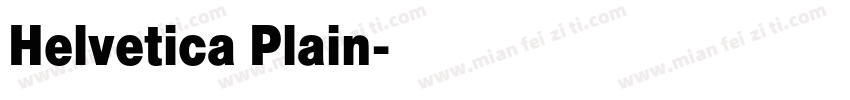 Helvetica Plain字体转换